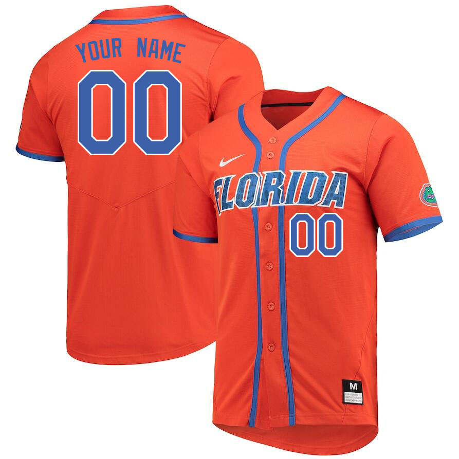 Custom Florida Gators Name And Number College Baseball Jerseys Stitched-Orange - Click Image to Close